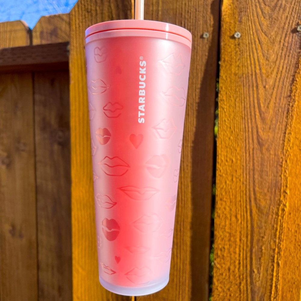 Starbucks ♥️Red and Pink💕 Lips Soft Touch Tumbler